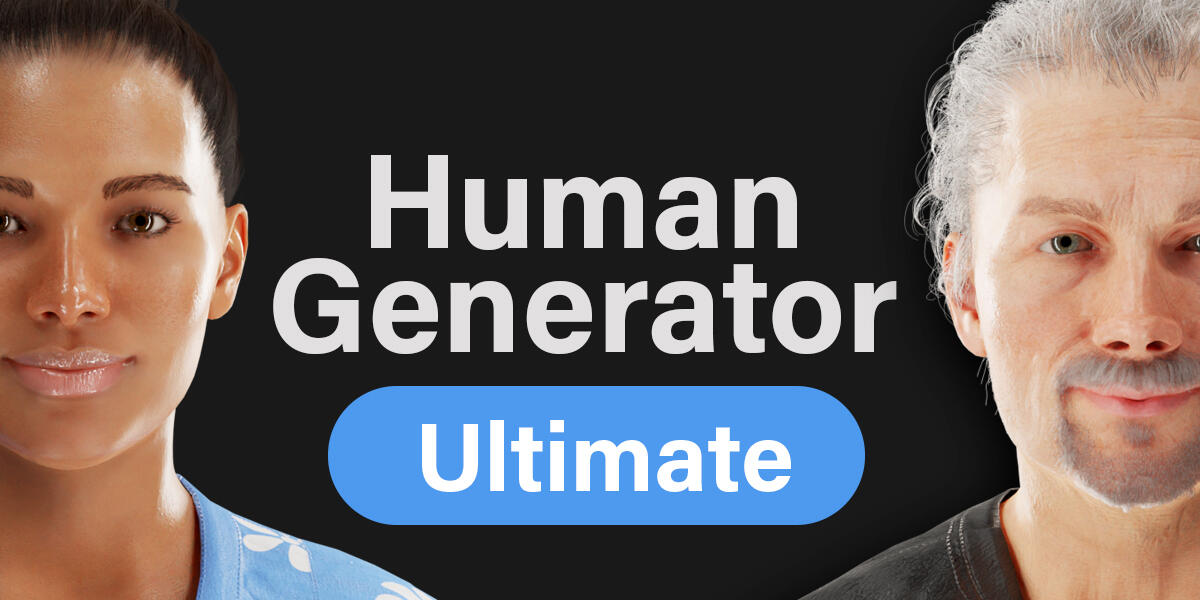 Human Generator Ultimate — generated characters in Blender